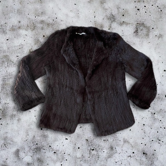 The Cashmere Project 100% Rabbit Fur Jacket Size Small - Picture 3 of 7